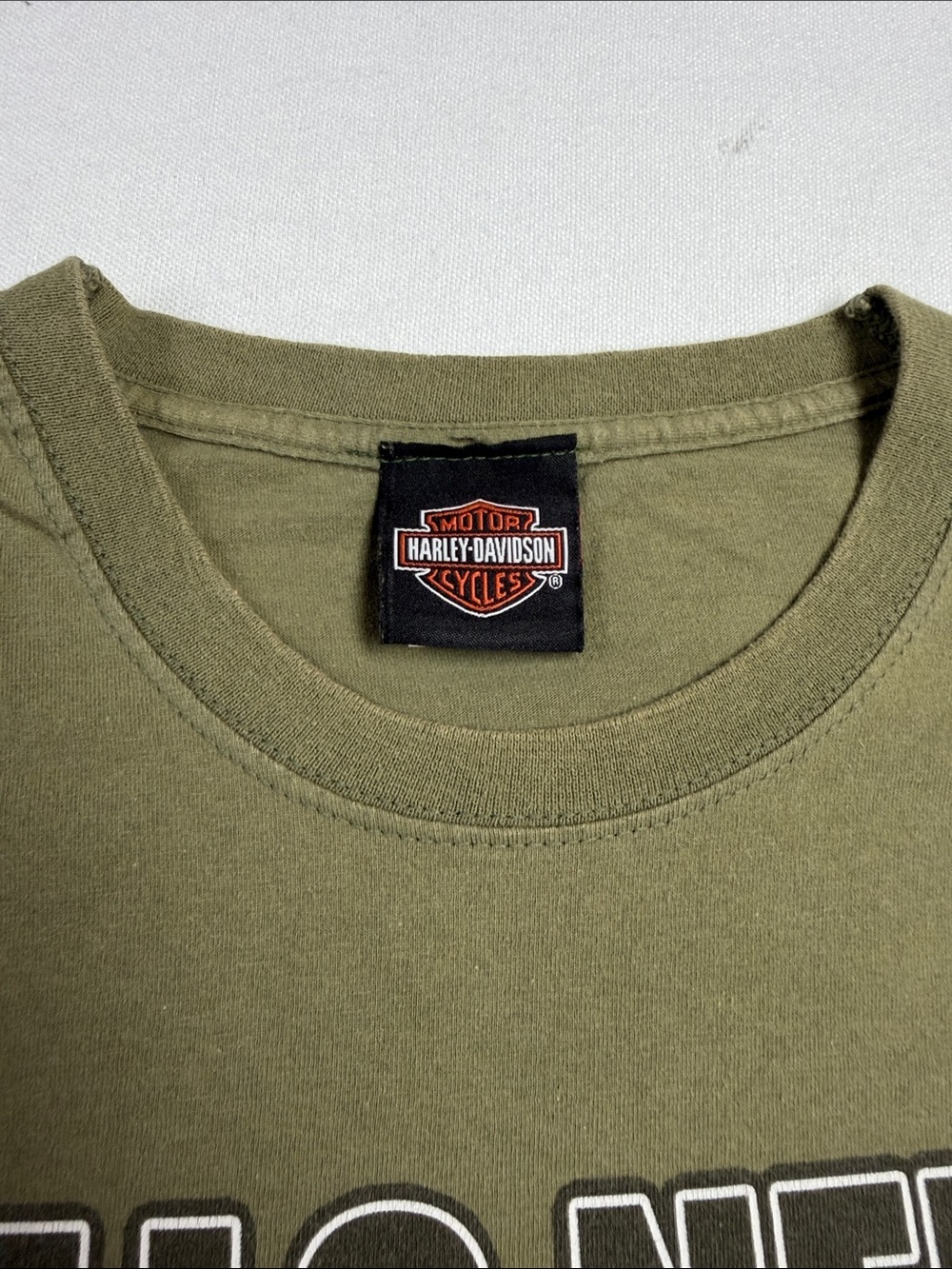Harley-Davidson Olive Green Gallo Nero Run Graphic Tee with Yellow & Red Accents - Picture 5 of 11